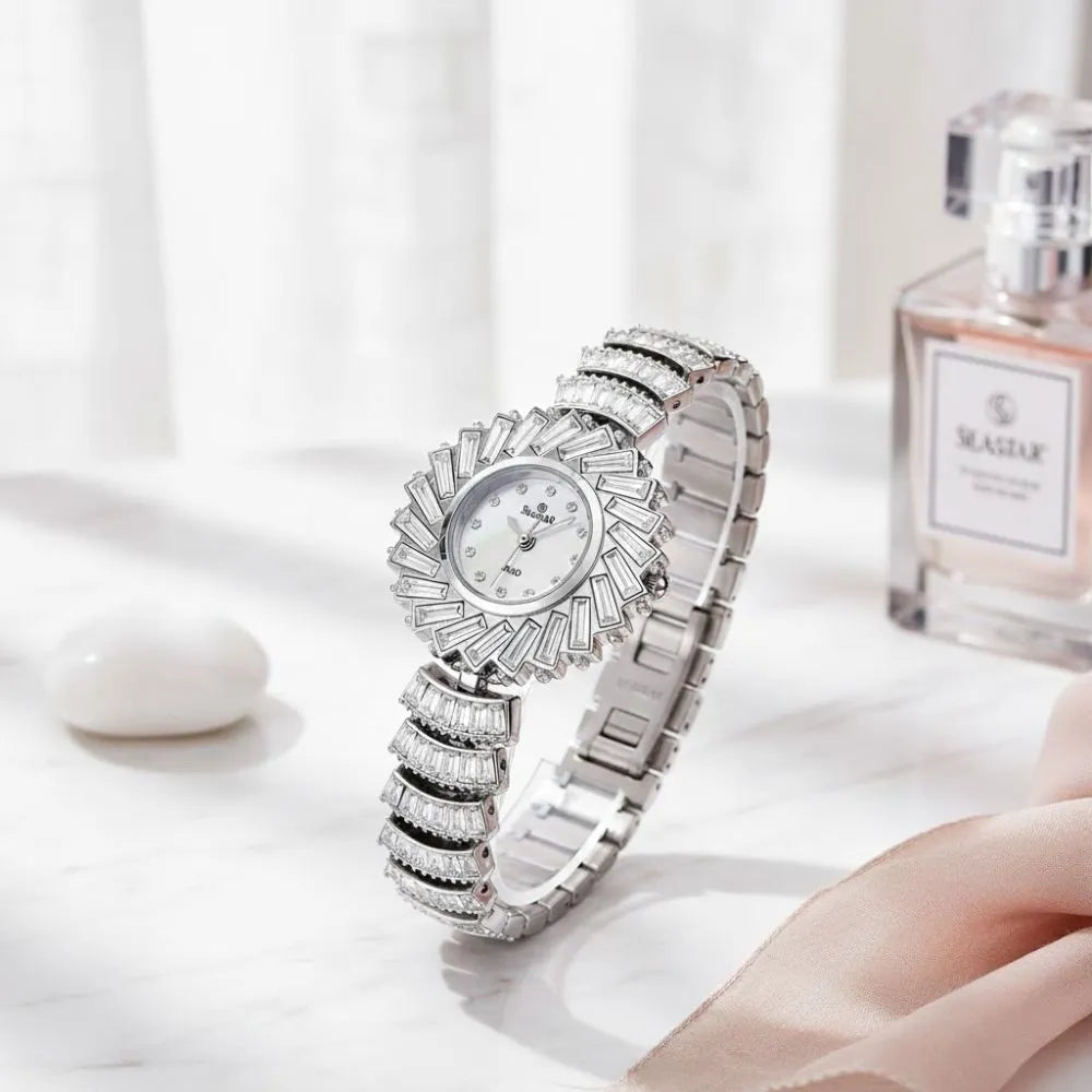 Seastar SS-2440L Women’s Luxury Crystal Flower Dial Watch