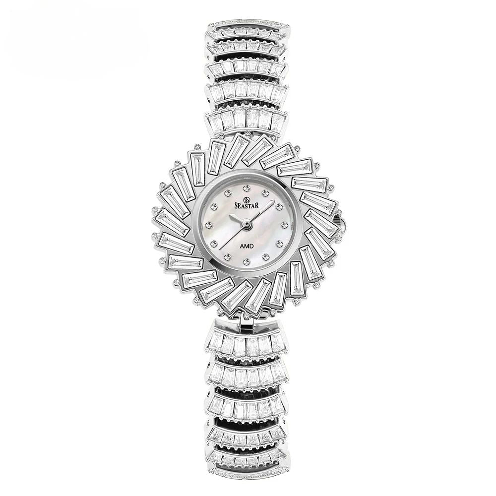 Seastar SS-2440L Women’s Luxury Crystal Flower Dial Watch