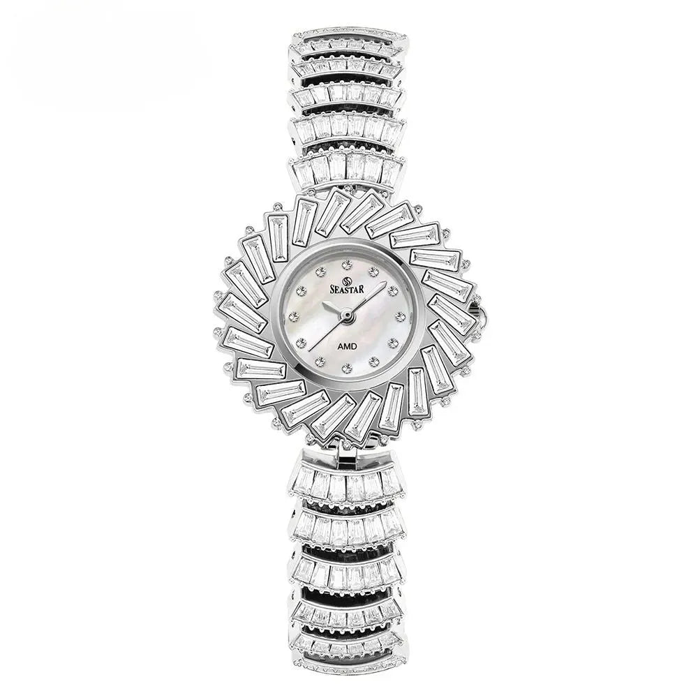 Seastar SS-2440L Women’s Luxury Crystal Flower Dial Watch