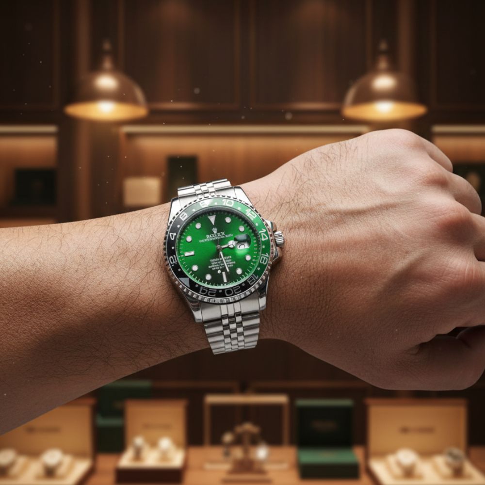 GMT-Master II Oystersteel Style Men’s Watch – Luxury Dual-Tone Design