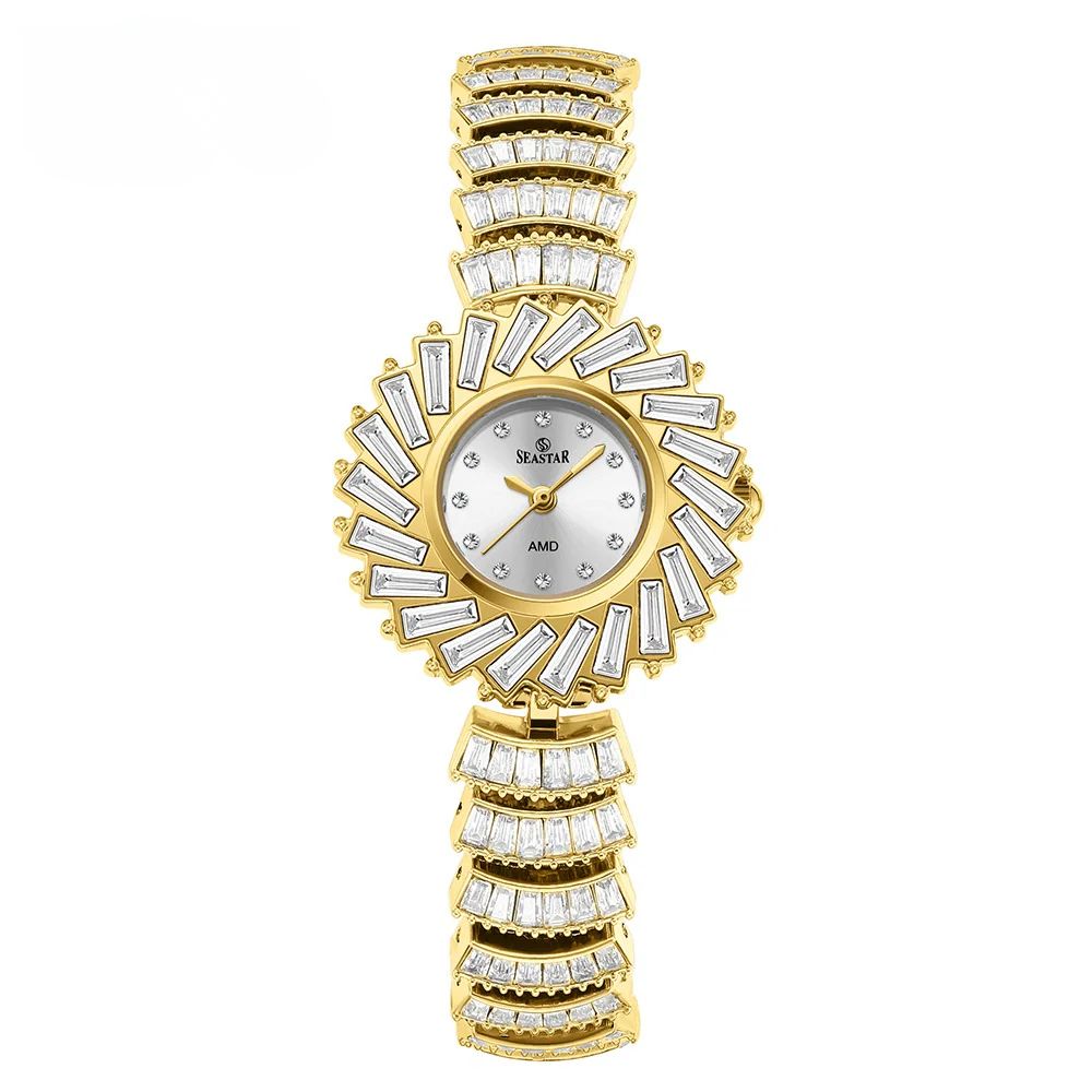 Seastar SS-2440L Women’s Luxury Crystal Flower Dial Watch