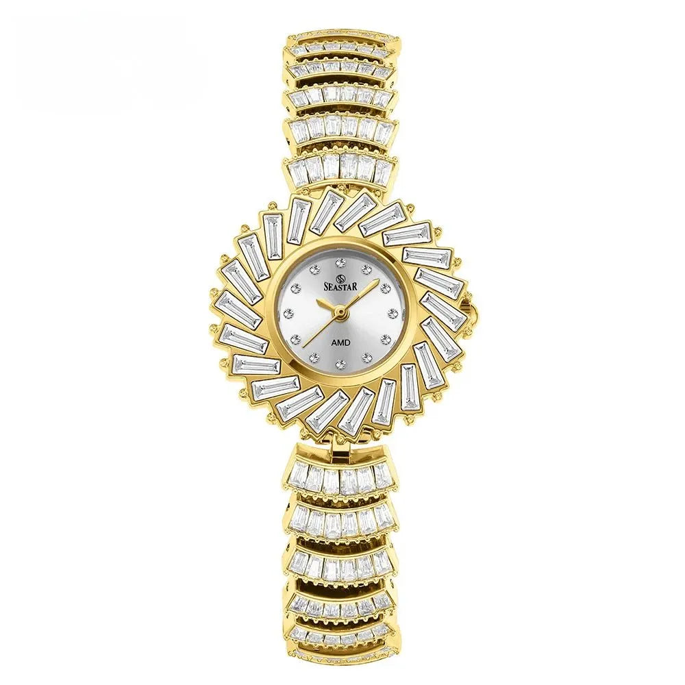 Seastar SS-2440L Women’s Luxury Crystal Flower Dial Watch
