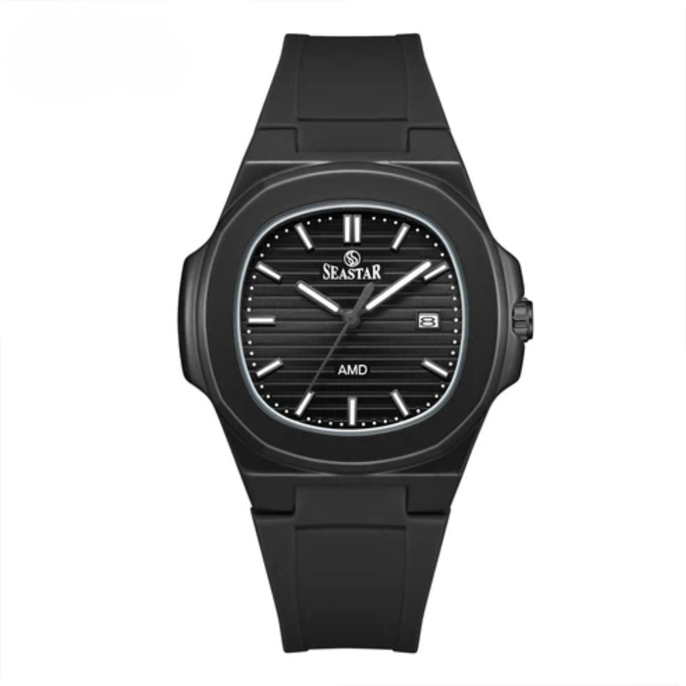 SEASTAR SS-2443M Men's Silicone Strap Analog Watch