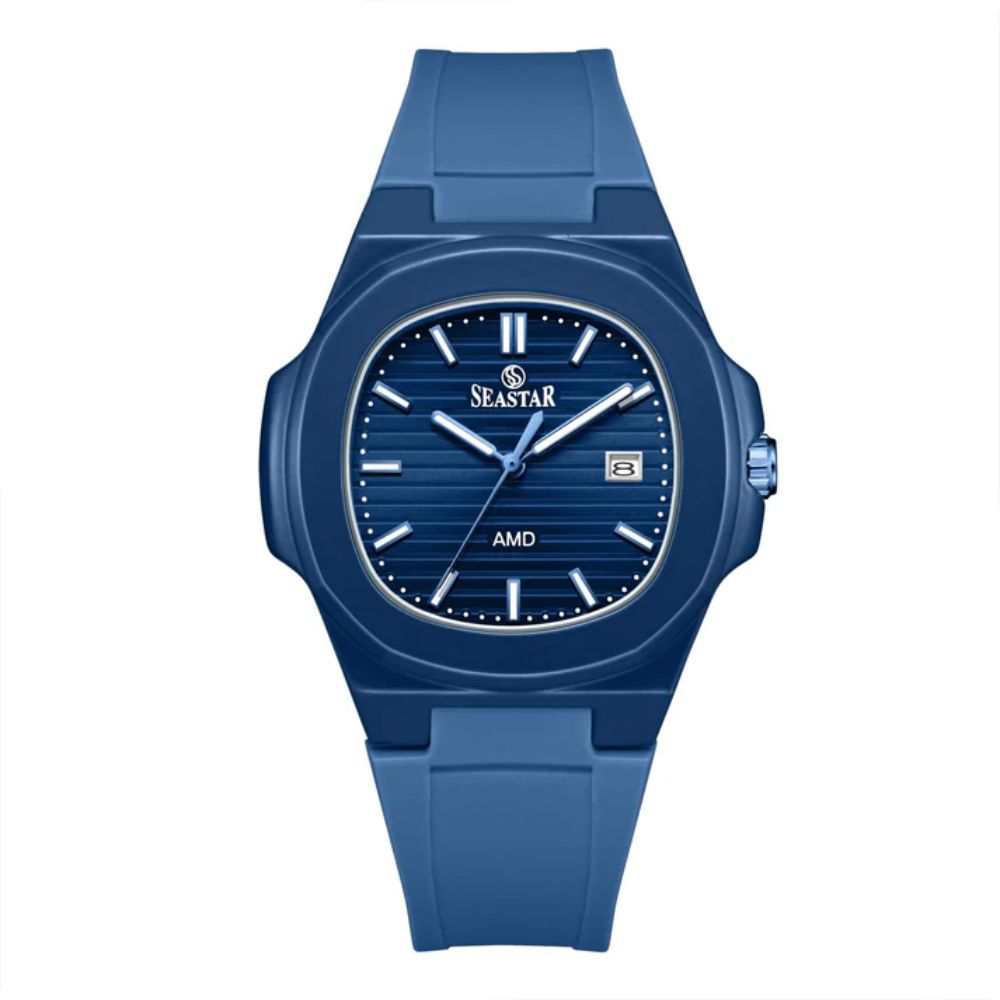 SEASTAR SS-2443M Men's Silicone Strap Analog Watch