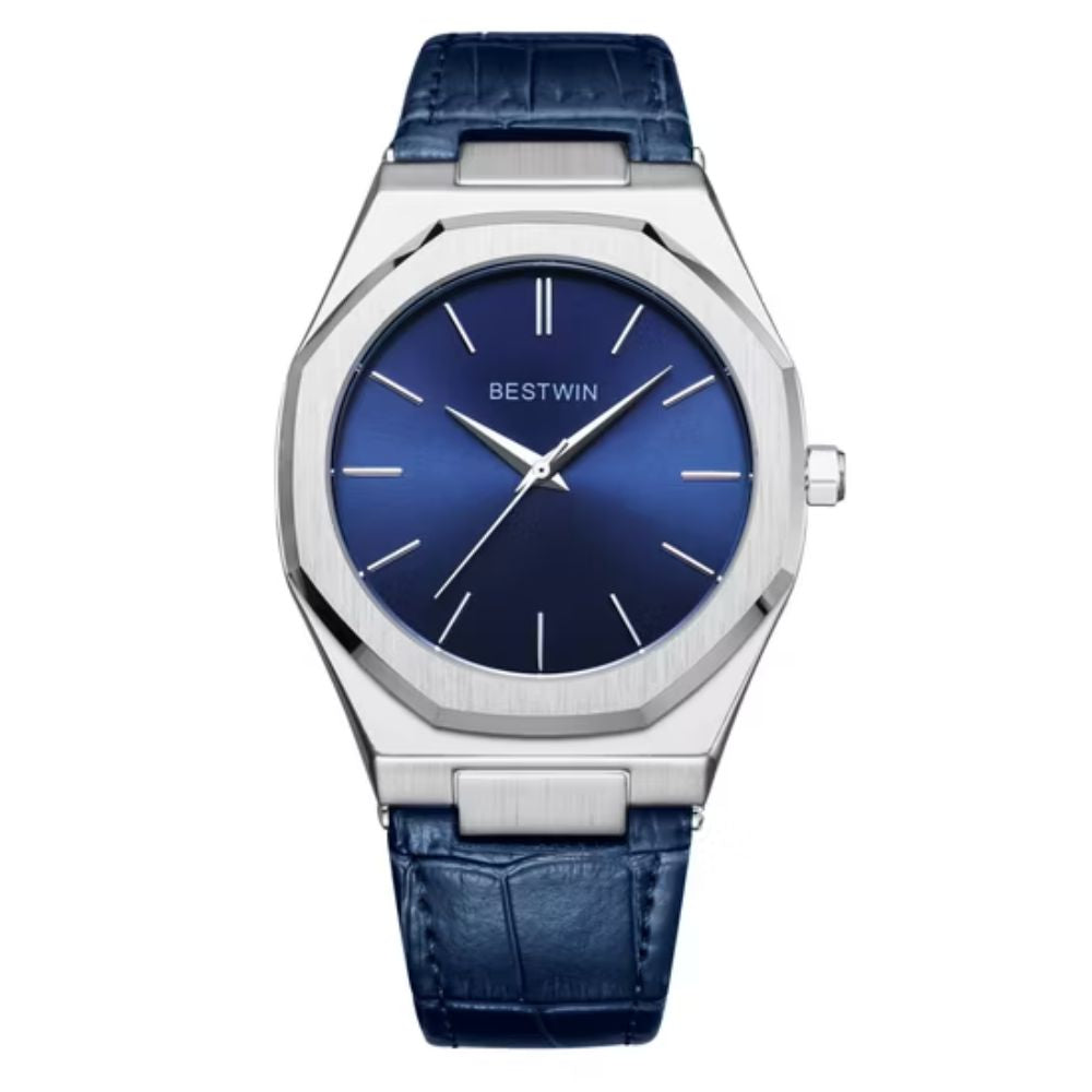 BESTWIN Stainless Steel Classic Quartz Watch – Luxury Men’s Fashion Wristwatch, Water-Resistant, High-Quality Design