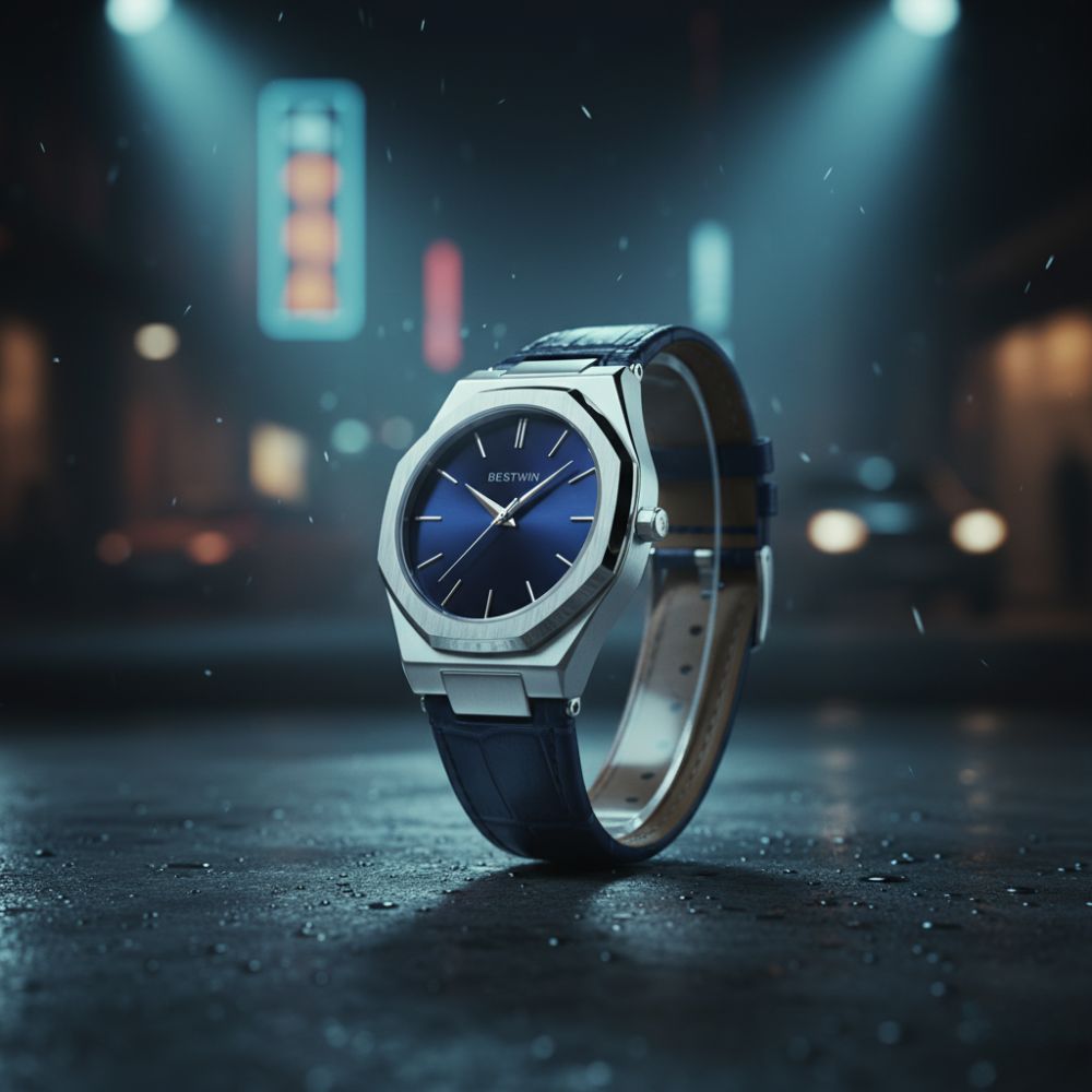 BESTWIN Stainless Steel Classic Quartz Watch – Luxury Men’s Fashion Wristwatch, Water-Resistant, High-Quality Design