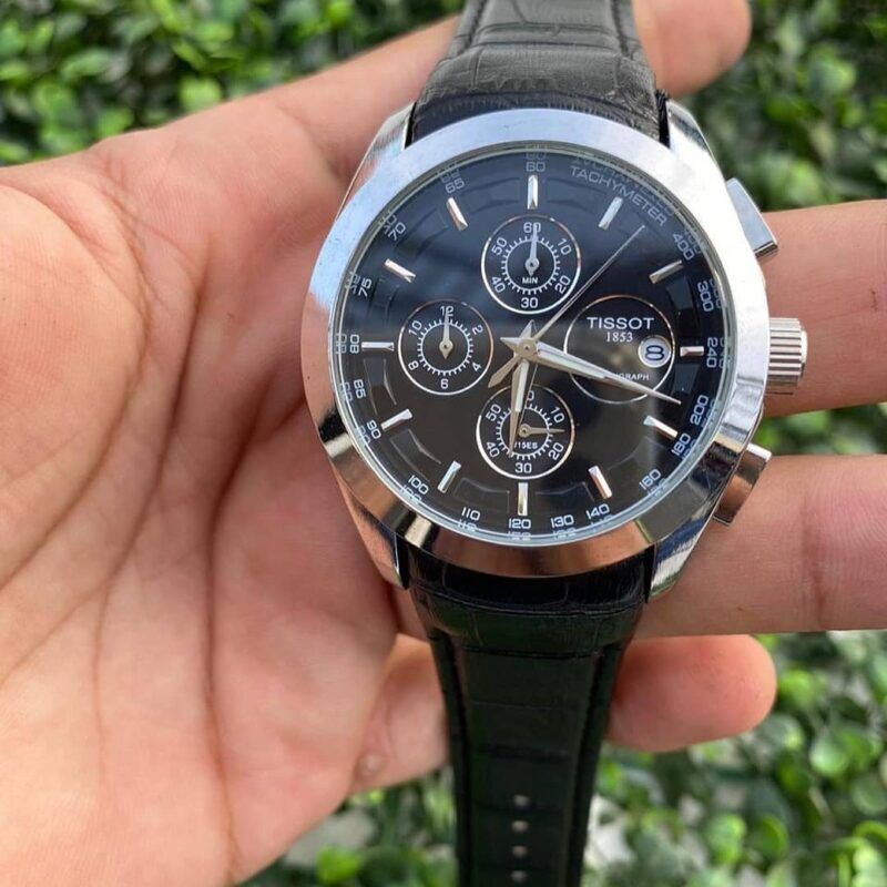 Tissot Luxury Chronograph Watch for Men | Business Edition - Black Silver