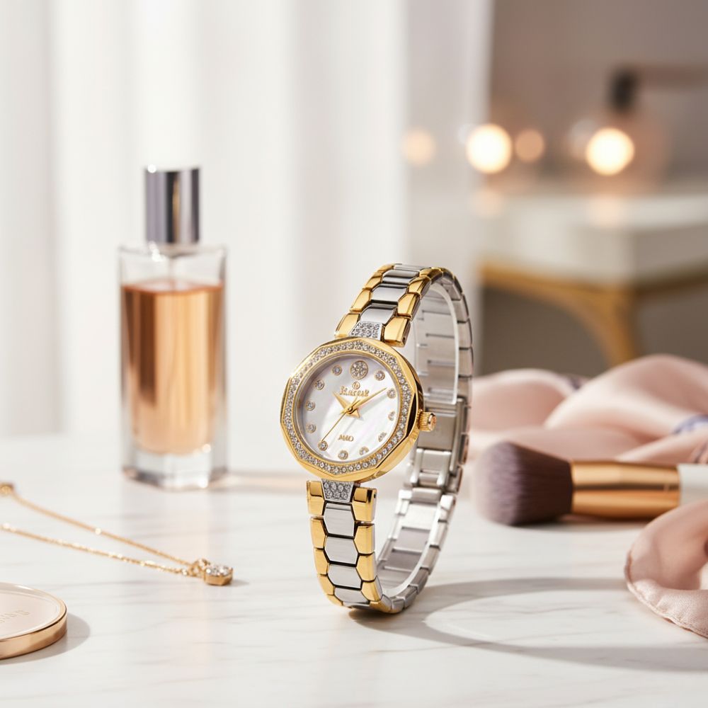 Seastar SS-2427L – Elegant Women's Bracelet Watch with Crystal Accents