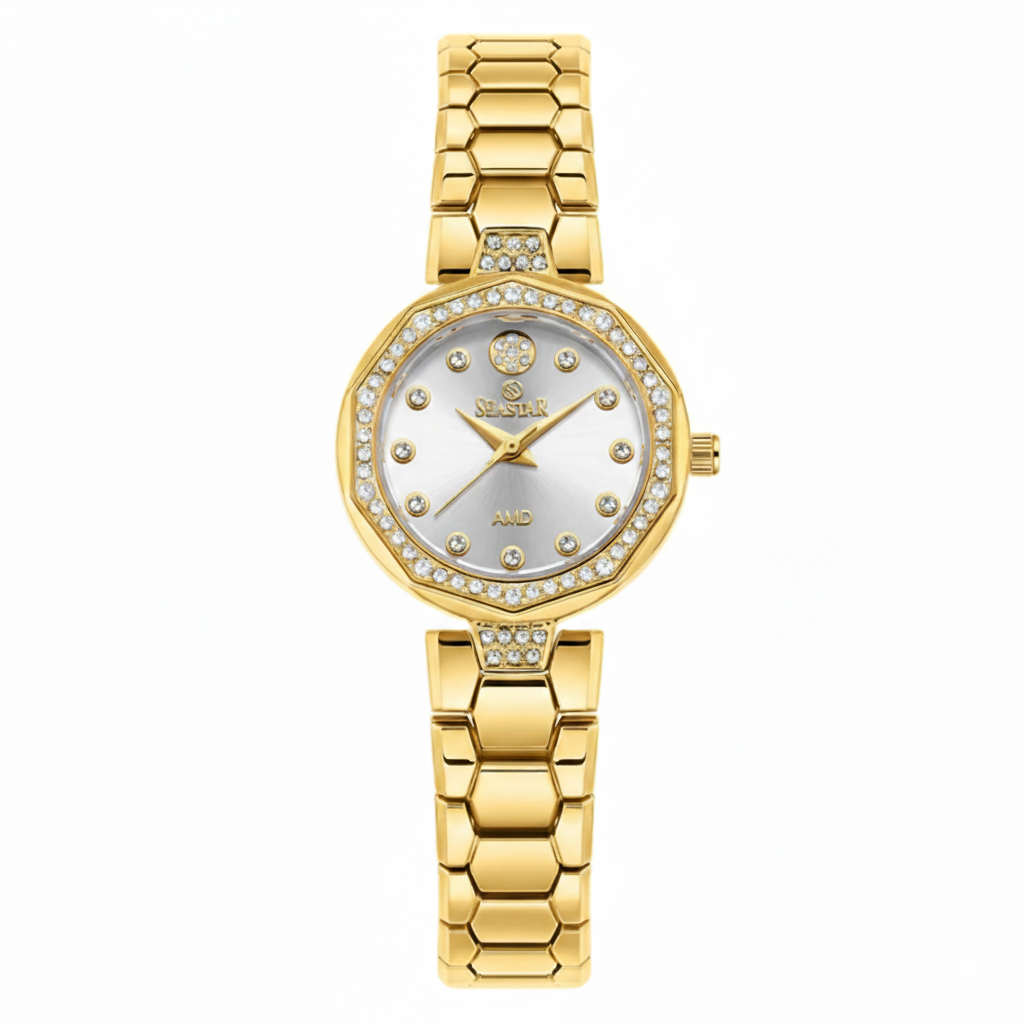 Seastar SS-2427L – Elegant Women's Bracelet Watch with Crystal Accents