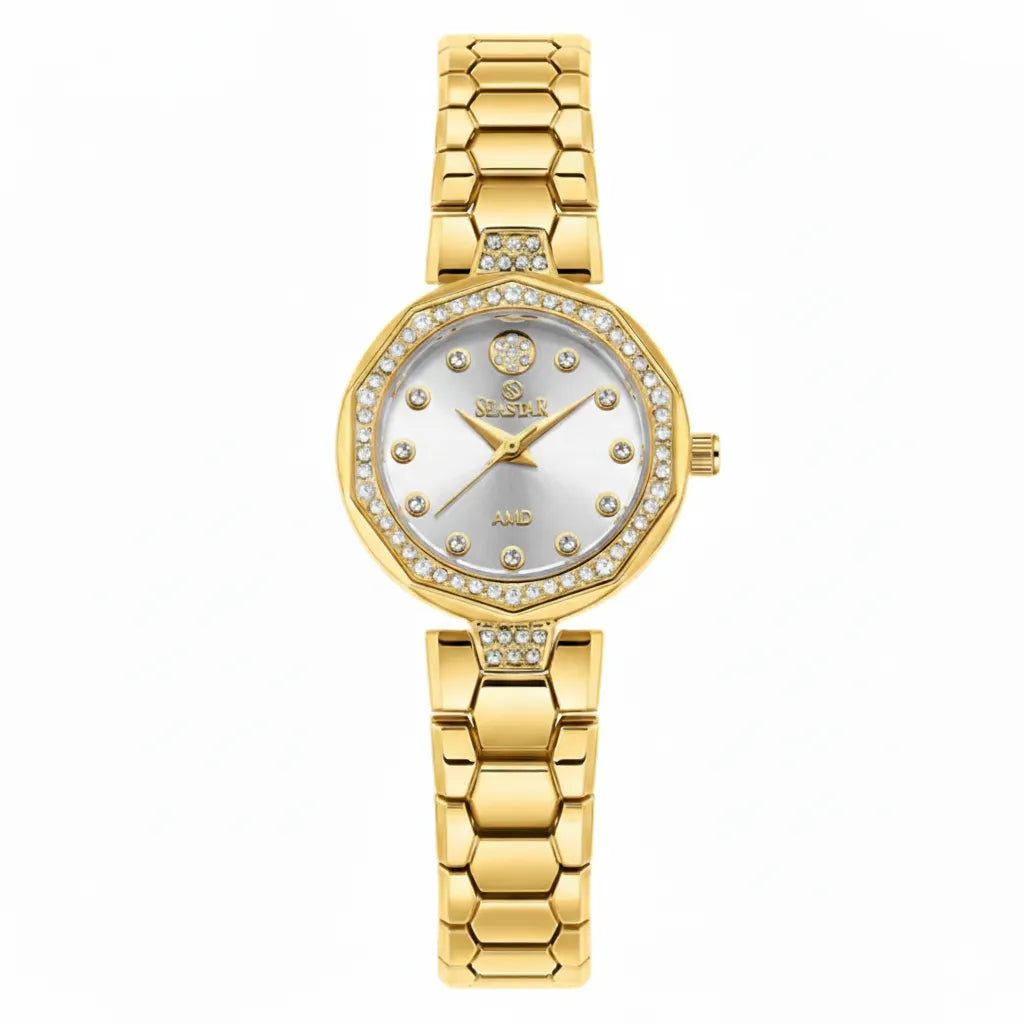 Seastar SS-2427L – Elegant Women's Bracelet Watch with Crystal Accents