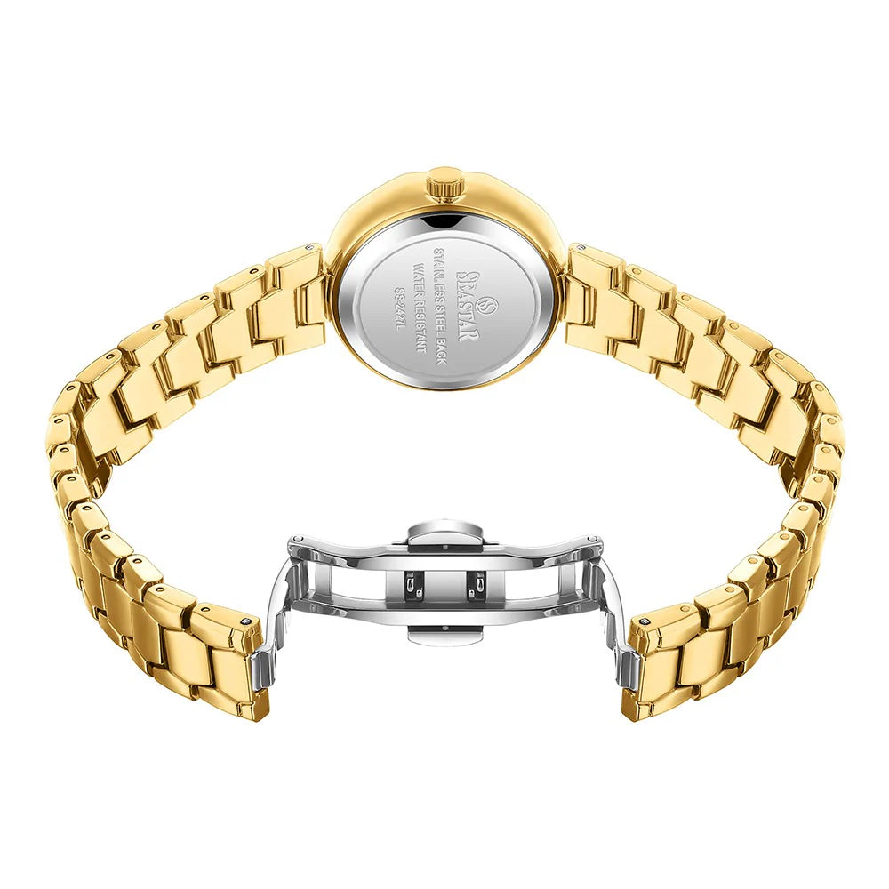 Seastar SS-2427L – Elegant Women's Bracelet Watch with Crystal Accents