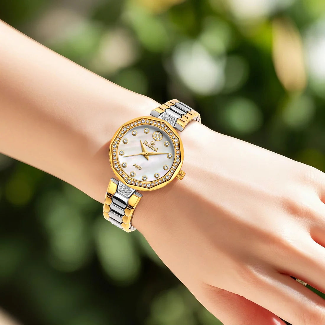 Seastar SS-2427L – Elegant Women's Bracelet Watch with Crystal Accents