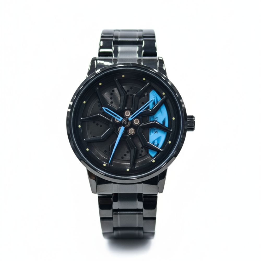 seastar watch Black watch with blue accents 