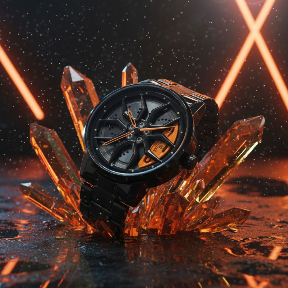 seastar watch Black watch with blue accents 