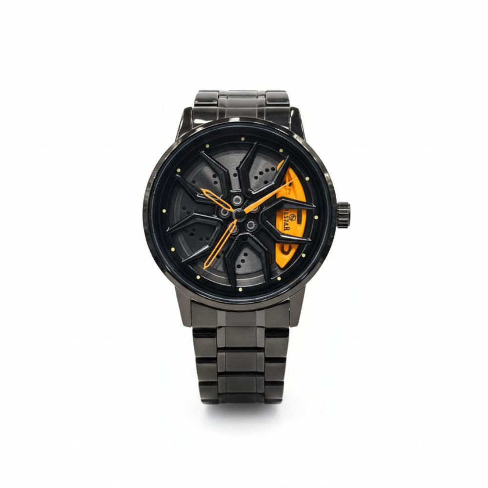 Seastar ferrari wheel watch with black chain
