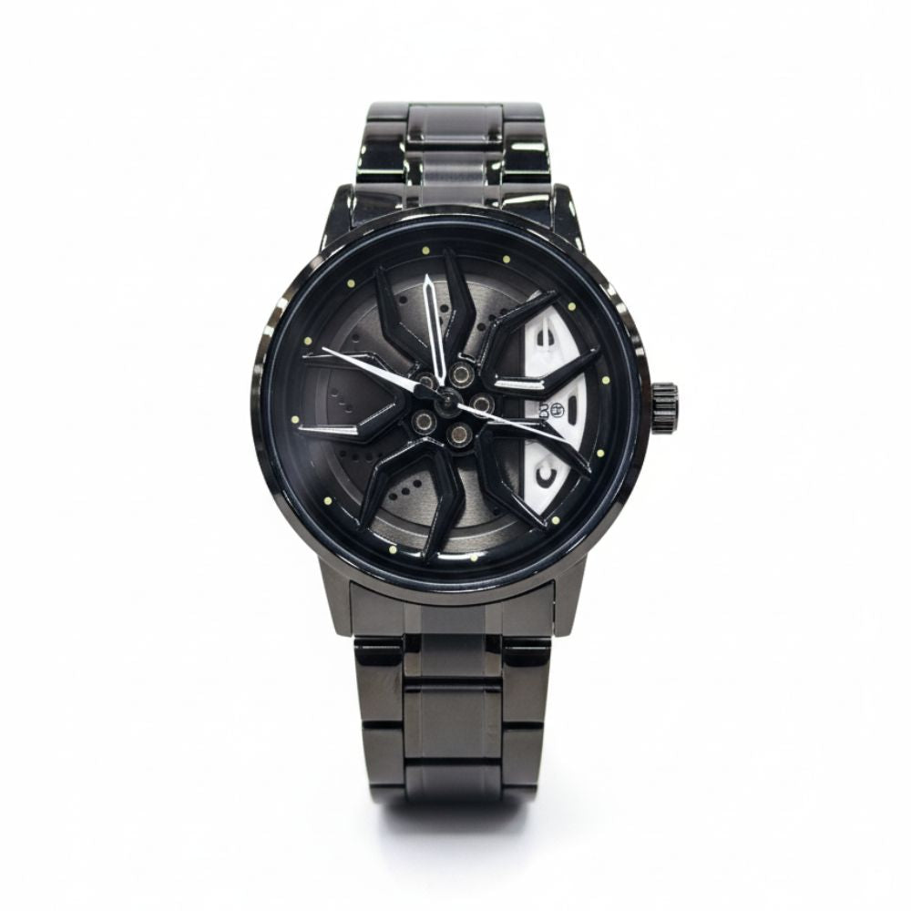 Seastar ferrari wheel watch with black chain